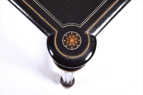 Lot 167 - An Aesthetic Movement ebonised desk with...