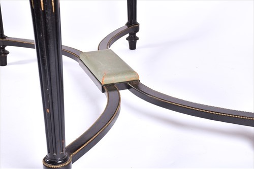 Lot 167 - An Aesthetic Movement ebonised desk with...