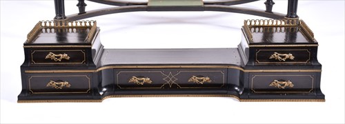 Lot 167 - An Aesthetic Movement ebonised desk with...