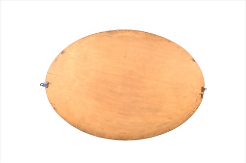 Lot 112 - A large 20th century oval gilt gesso wall...