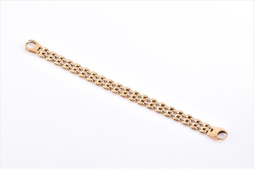 Lot 643 - An 18ct yellow gold Italian bracelet of...