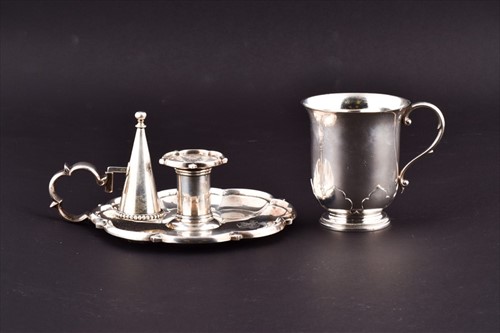 Lot 473 - A George III silver chamberstick London 1822,...