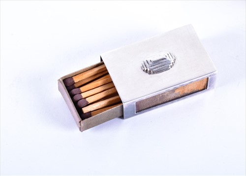 Lot 482 - A Charles Boyton Art Deco silver smoker's set...