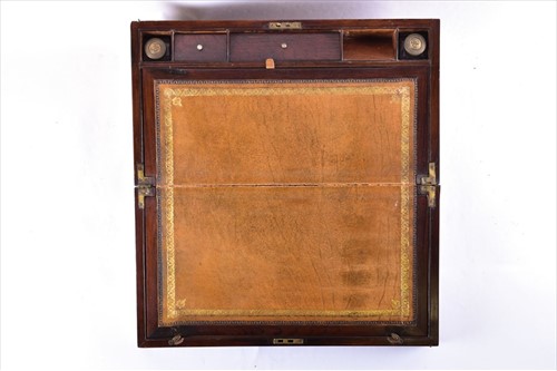 Lot 269 - A large Victorian mahogany and brass inlaid...