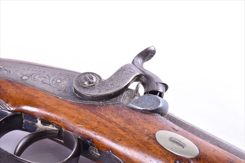 Lot 338 - A pair of duelling pistols by Conway with...