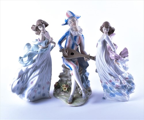 Lot 253 - Two large Lladro porcelain figures of 'Summer...