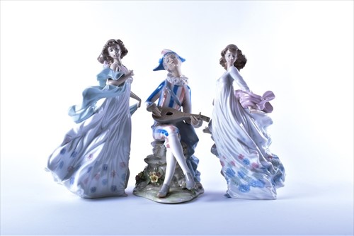Lot 253 - Two large Lladro porcelain figures of 'Summer...