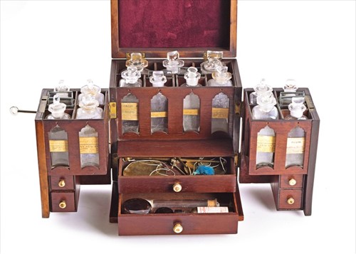 Lot 163 - A Regency period mahogany medicine chest of...