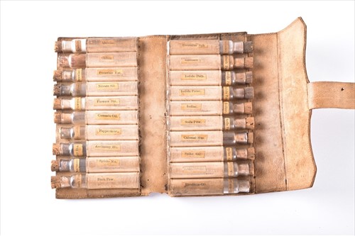 Lot 202 - An American civil war cased medicine set...