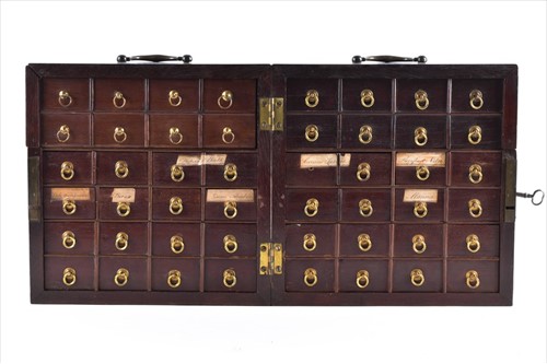 Lot 201 - A rare 18th century mahogany medicine chest of...