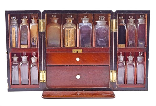Lot 195 - An early 19th century mahogany medicine...