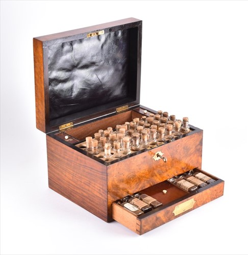 Lot 191 - A late 19th century homeopathic medicine chest...