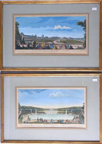 Lot 138 - A pair of french hand-coloured engravings,...