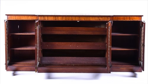 Lot 102 - A Regency breakfront mahogany sideboard the...