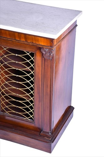 Lot 102 - A Regency breakfront mahogany sideboard the...