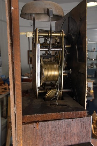 Lot 262 - A George III oak longcase clock the eight day...