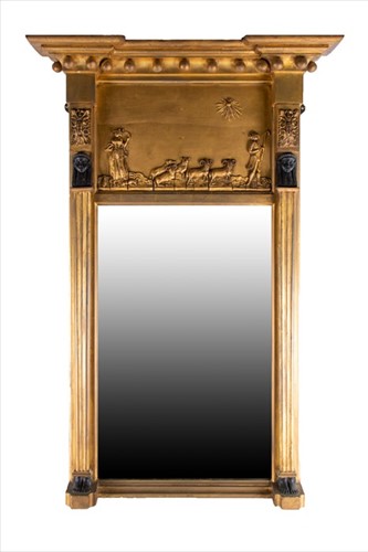 Lot 121 - A late 19th century Empire style gilt wall...