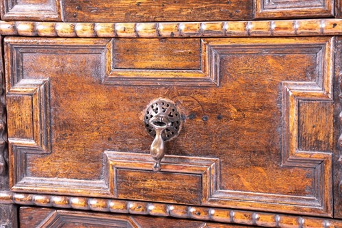 Lot 115 - A late 17th century William and Mary oak chest...