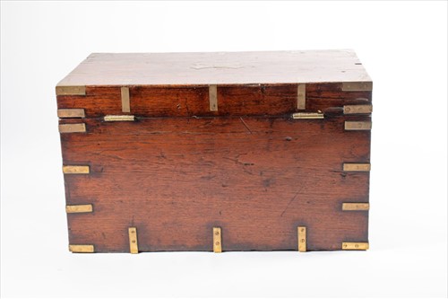 Lot 86 - A 19th century mahogany and brass bound...