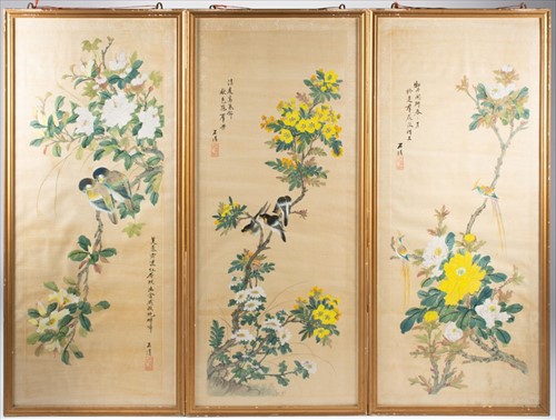 Lot 68 - Three early 20th century Chinese watercolours...