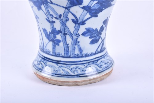 Lot 164 - A Chinese late Qing dynasty blue and white...