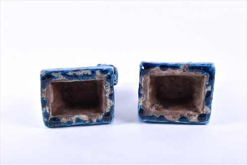 Lot 152 - A pair of 18th century Chinese ceramic foo...