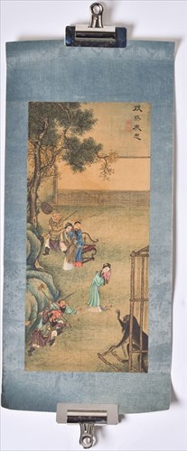 Lot 151 - A collection of Chinese scrolls probably...