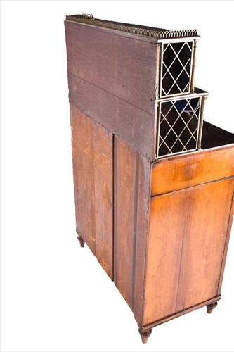 Lot 79 - A Regency rosewood and brass chiffonier the...