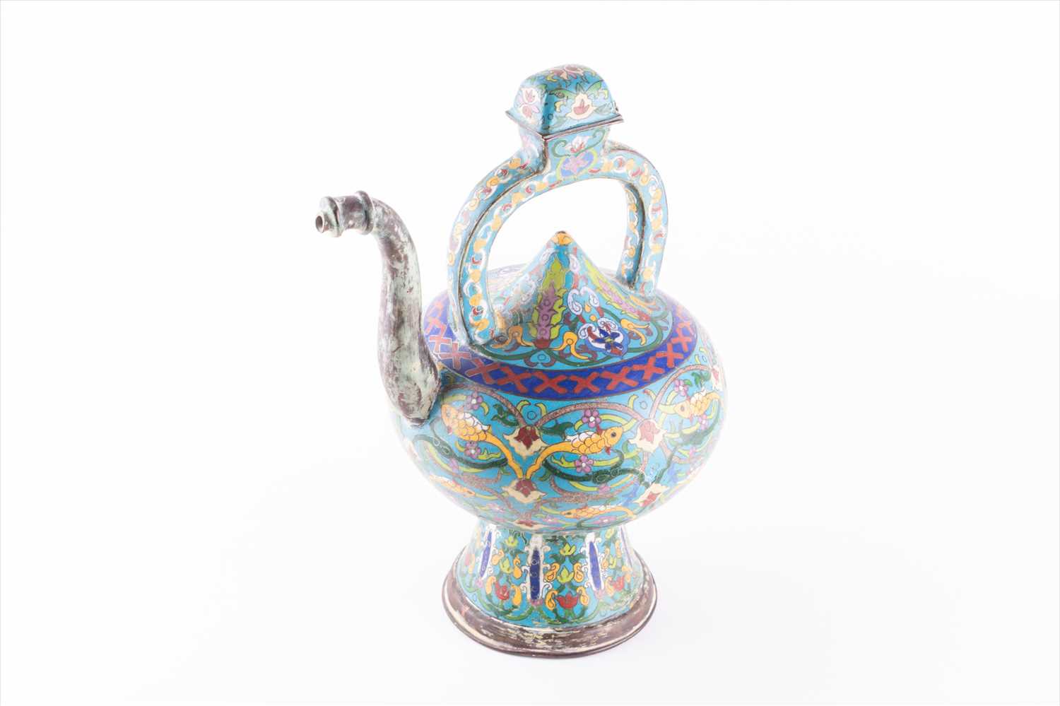 Lot 167 - An early 20th century Chinese cloisonné teapot...
