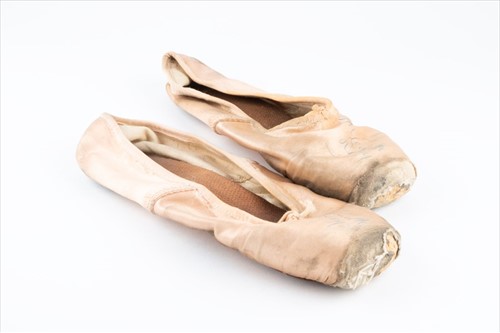 Lot 147 - A pair of signed ballerina shoes by Dame...