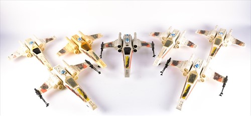 Lot 285 - A collection of seven vintage Star Wars X-Wing...