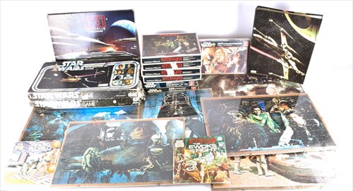 Lot 297 - A group of vintage 1980s Star Wars jigsaw...