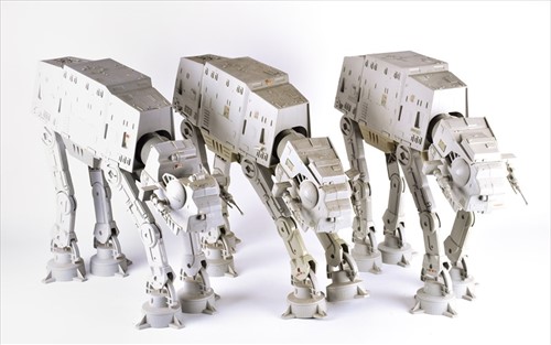 Lot 289 - Three original Star Wars AT-AT vehicles all...