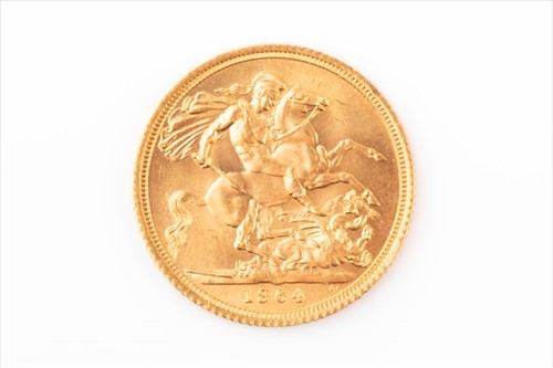 Lot 286 - An Elizabeth II gold full sovereign dated 1964.
