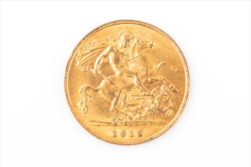 Lot 284 - A George V gold half sovereign dated 1913.