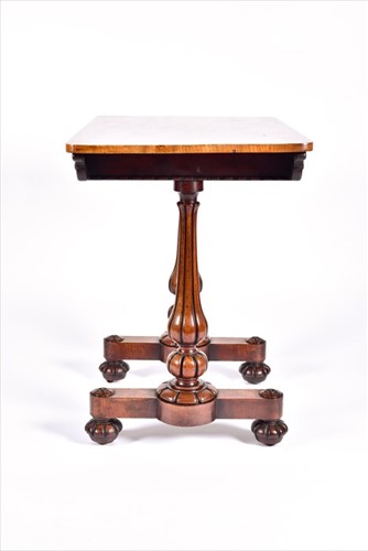Lot 5 - A William IV mahogany small library/work table...
