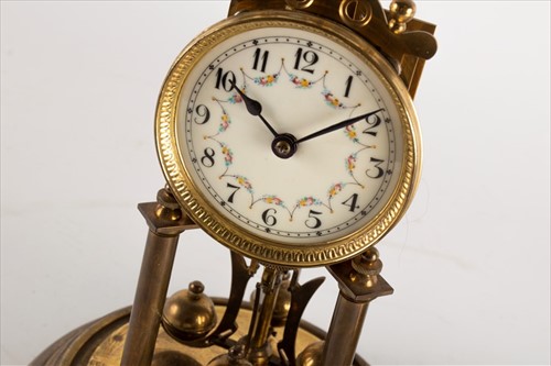 Lot 266 - A Gustav Becker anniversary clock with central...