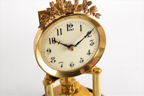 Lot 266 - A Gustav Becker anniversary clock with central...