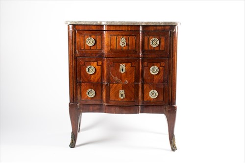 Lot 113 - A 19th century French kingwood and marquetry...