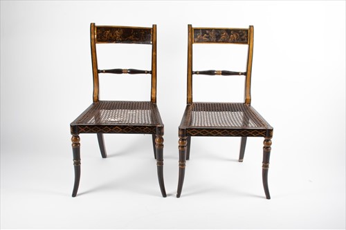 Lot 114 - A pair of Regency style simulated rosewood...
