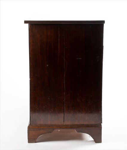 Lot 100 - A George III mahogany chest of drawers of...