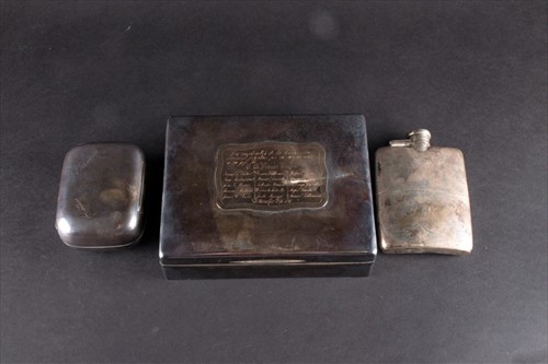 Lot 346 - A Victorian silver cigar box London 1865,...
