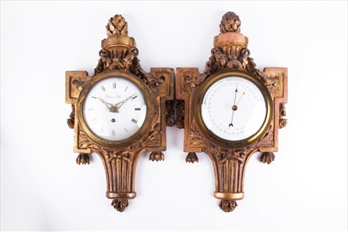 Lot 306 - A 19th century giltwood wall clock by Robert...