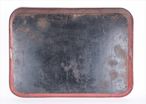 Lot 225 - A large early 19th century metalware tray of...