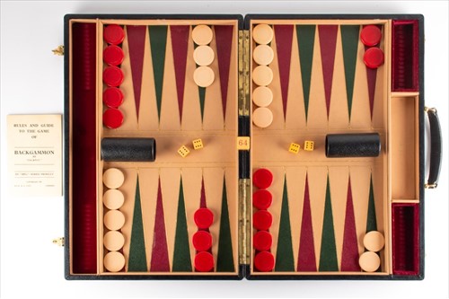 Lot 237 - An Asprey of London travelling Backgammon Set,...