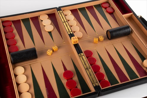 Lot 237 - An Asprey of London travelling Backgammon Set,...