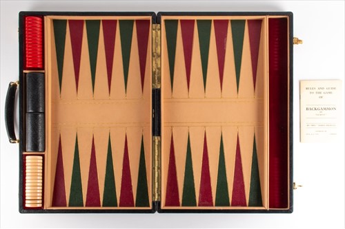 Lot 237 - An Asprey of London travelling Backgammon Set,...