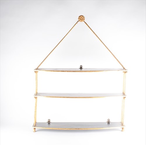 Lot 102 - A pair of decorative hanging shelves in the...