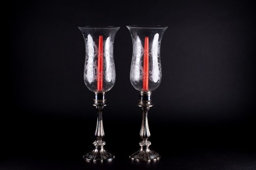 Lot 222 - A pair of early 20th century Baccarat style...