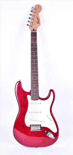 Lot 136 - The Rolling Stones a signed guitarists red...